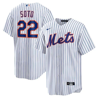 Juan Soto New York Mets Nike White Pinstripe Home Replica Jersey