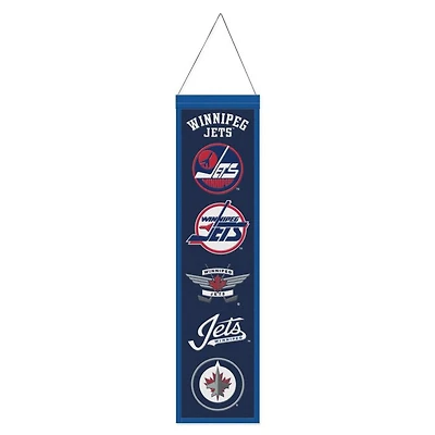 Winnipeg Jets Evolution Wool Banner 8" x 32"