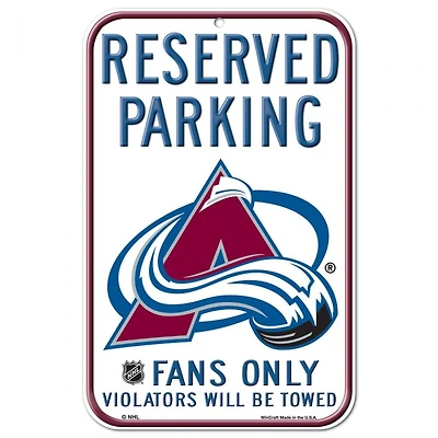 Colorado Avalanche Plastic Sign 11" x 17"