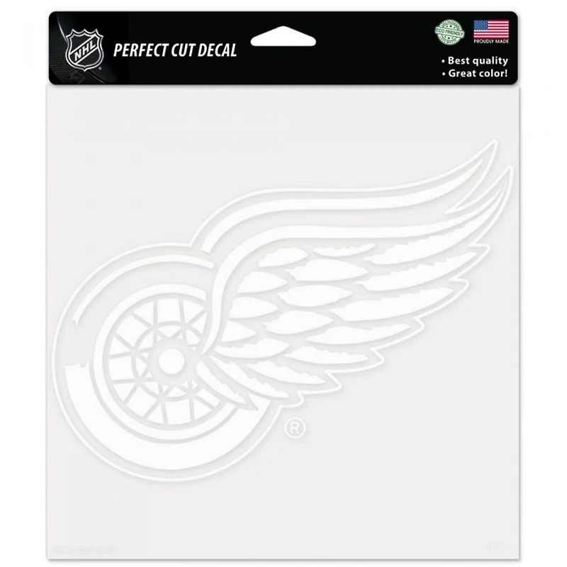 Detroit Red Wings Perfect Cut White Decal 8" x 8"