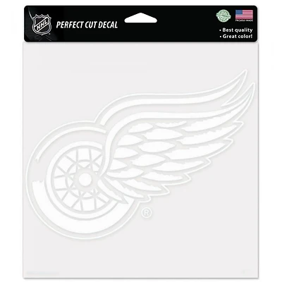 Detroit Red Wings Perfect Cut White Decal 8" x 8"