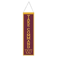 Washington Commanders Slogan Wool Banner 8" x 32"