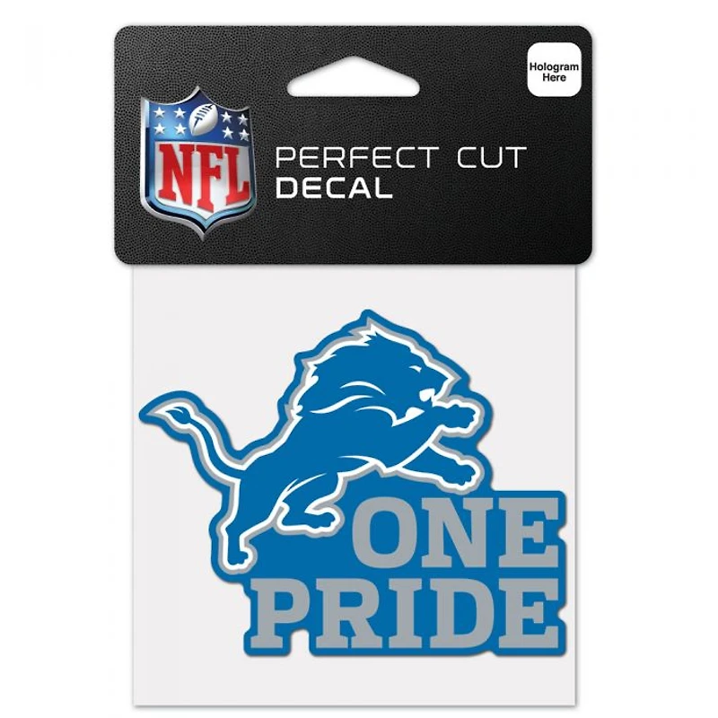 Detroit Lions Slogan Perfect Cut Colour Decal 4" x 4"