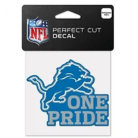 Detroit Lions Slogan Perfect Cut Colour Decal 4" x 4"