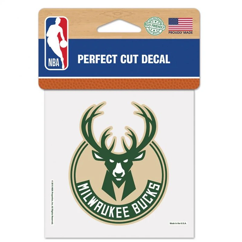 Milwaukee Bucks Perfect Cut Colour Decal 4" x 4"