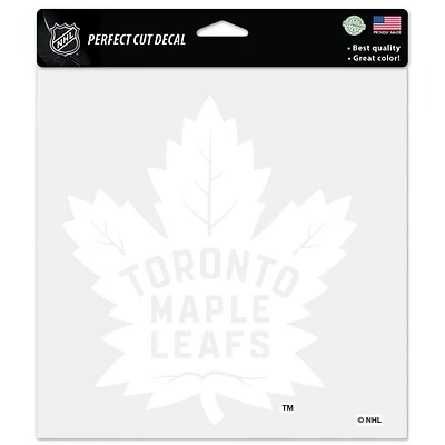 Toronto Maple Leafs Perfect Cut White Decal 8" x 8"