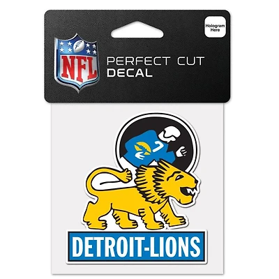 Detroit Lions Retro Perfect Cut Colour Decal 4" x 4"