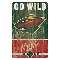 Minnesota Wild Slogan Wood Sign 11" x 17" 1/4" Thick