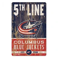 Columbus Blue Jackets Slogan Wood Sign 11" x 17" 1/4" Thick
