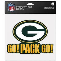 Green Bay Packers Slogan Perfect Cut Colour Decal 8" x 8"