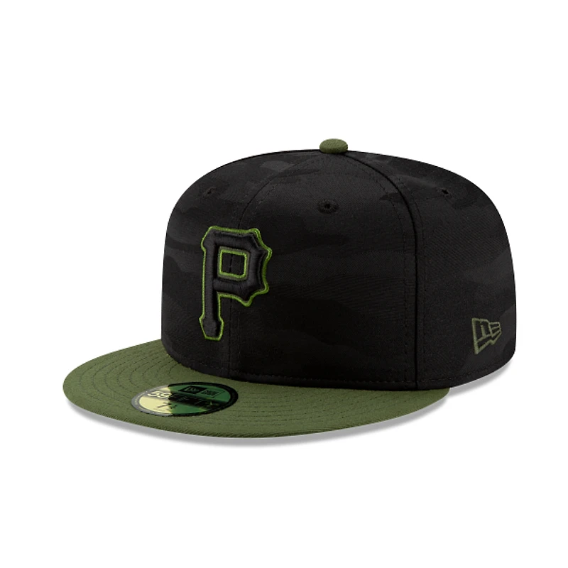 Pittsburgh Pirates Black Camo and Olive Alternate 3 2019 59Fifty