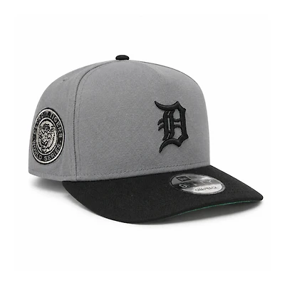 Detroit Tigers Storm Grey/Black with Silver World Series Patch 9FIFTY A-Frame Snapback Hat - New Era