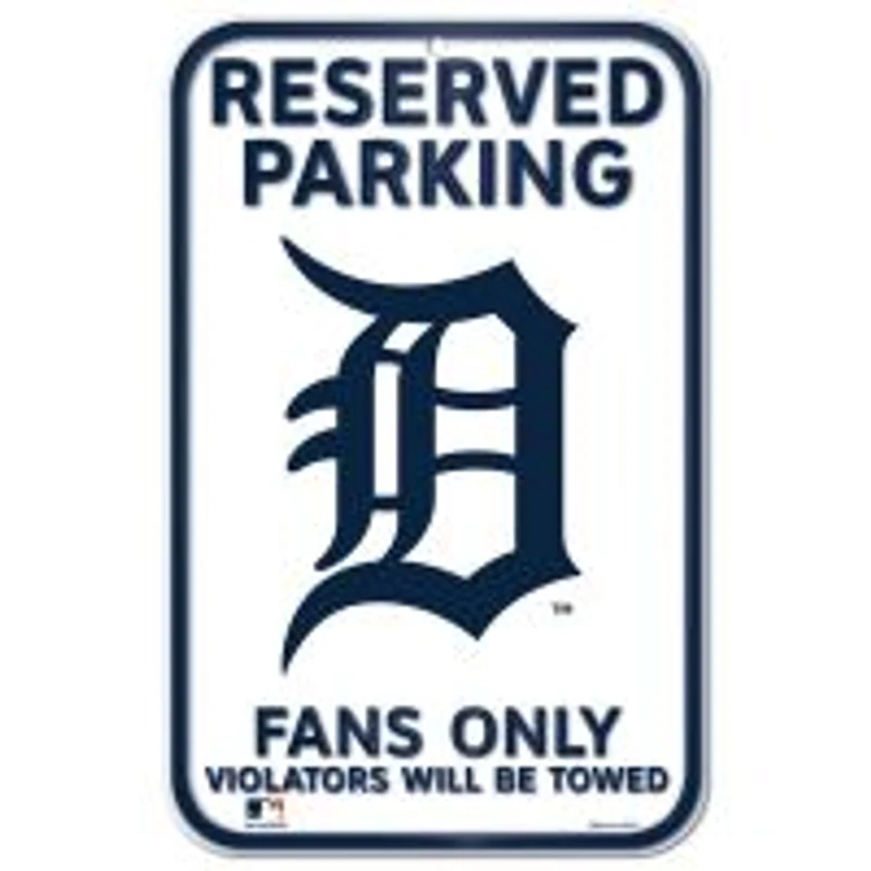 Detroit Tigers Plastic Sign 11" x 17"