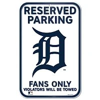 Detroit Tigers Plastic Sign 11" x 17"