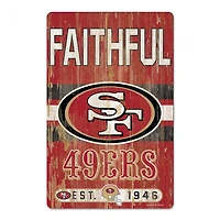 San Francisco 49ers Slogan Wood Sign 11" x 17" 1/4" Thick