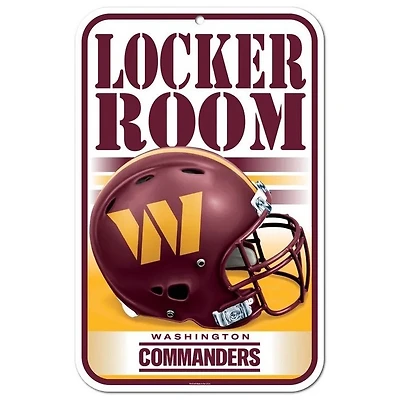 Washington Commanders Plastic Sign 11" x 17"