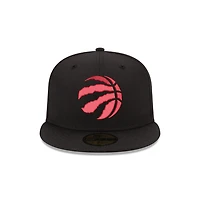 Toronto Raptors New Era 59FIFTY Fitted Hat – Black with Red Logo