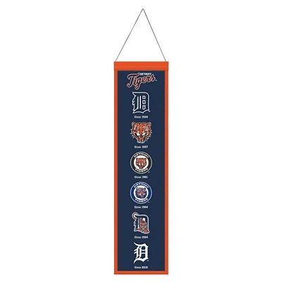 Detroit Tigers Evolution Wool Banner 8" x 32"