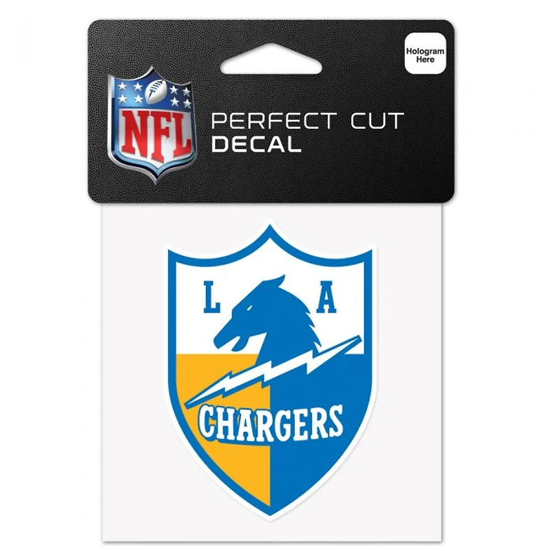 Los Angeles Chargers Shield Perfect Cut Colour Decal 4" x 4"