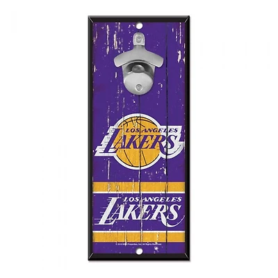 Los Angeles Lakers Bottle Opener Sign 5" x 11"