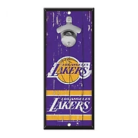 Los Angeles Lakers Bottle Opener Sign 5" x 11"