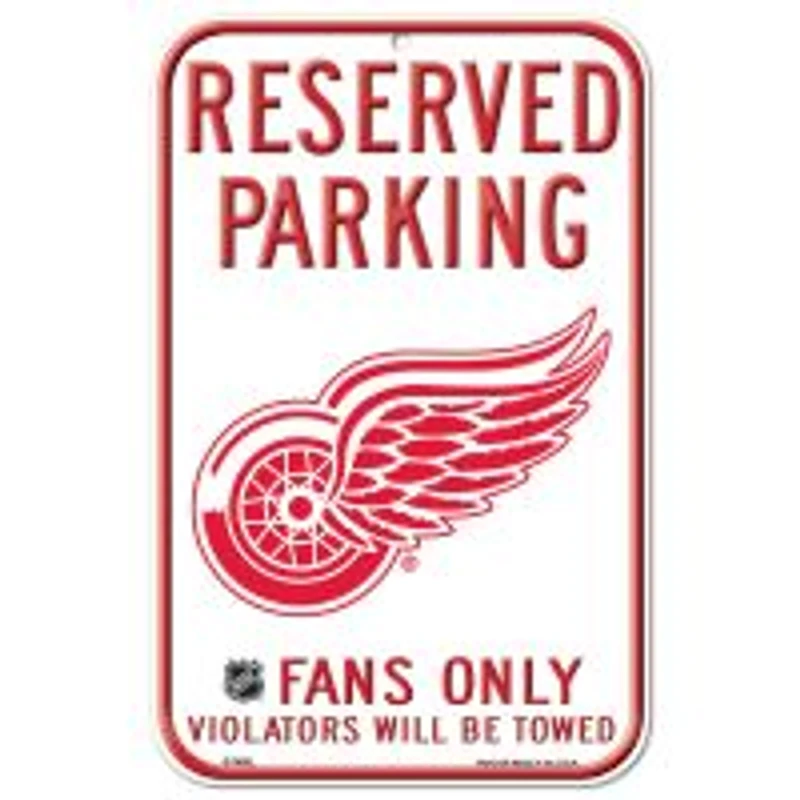 Detroit Red Wings Plastic Sign 11" x 17"