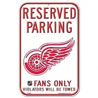 Detroit Red Wings Plastic Sign 11" x 17"