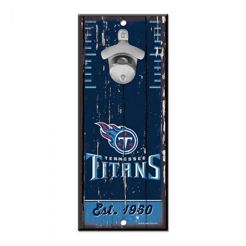 Tennessee Titans Bottle Opener Sign 5" x 11"