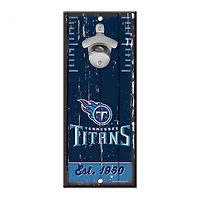 Tennessee Titans Bottle Opener Sign 5" x 11"