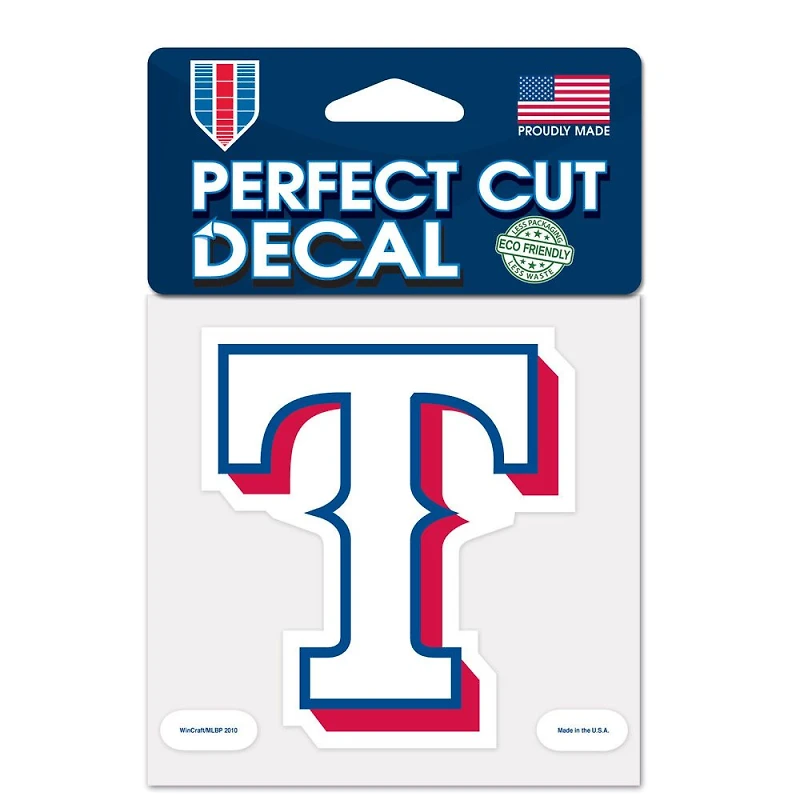 Texas Rangers Perfect Cut Colour Decal 4" x 4"