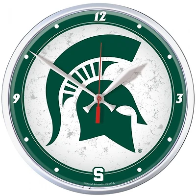 Michigan State Spartans Round Wall Clock 12.75"