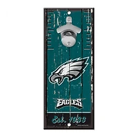 Philadelphia Eagles Bottle Opener Sign 5" x 11"