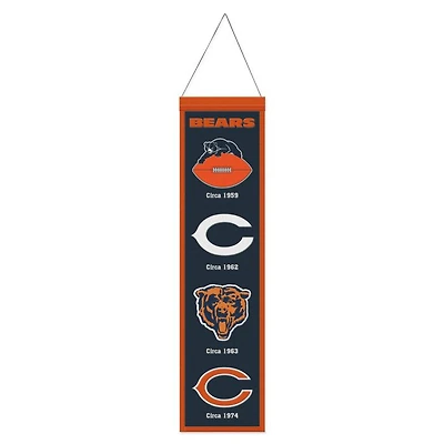 Chicago Bears Evolution Wool Banner 8" x 32"