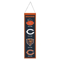 Chicago Bears Evolution Wool Banner 8" x 32"