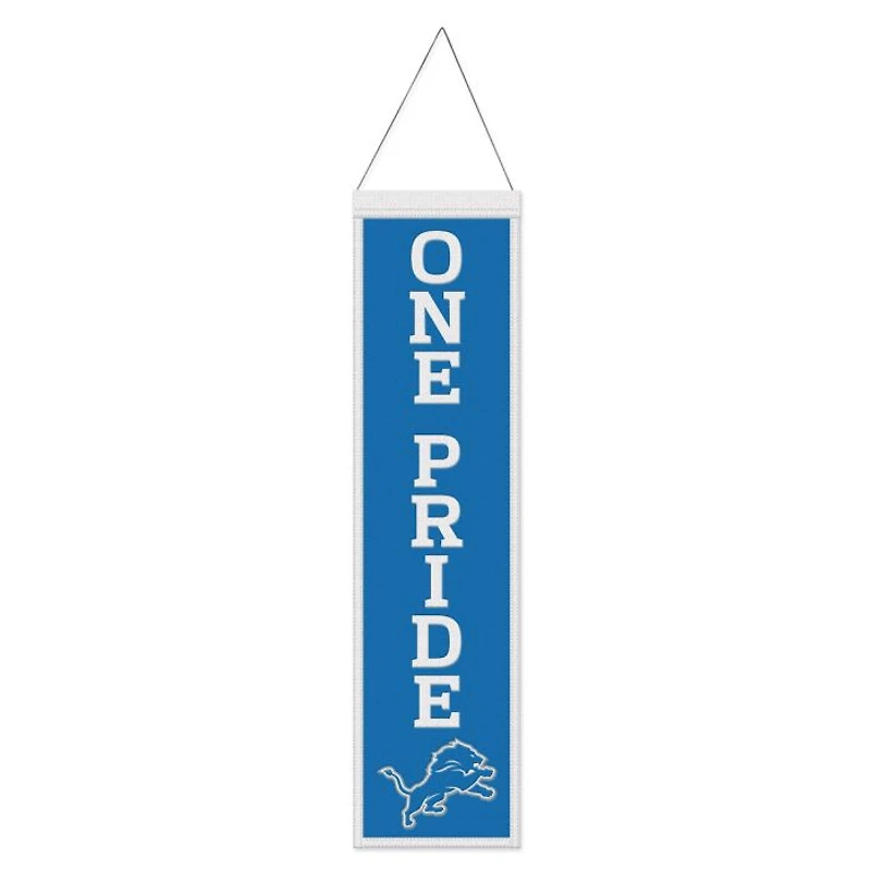 Detroit Lions Slogan Wool Banner 8" x 32"