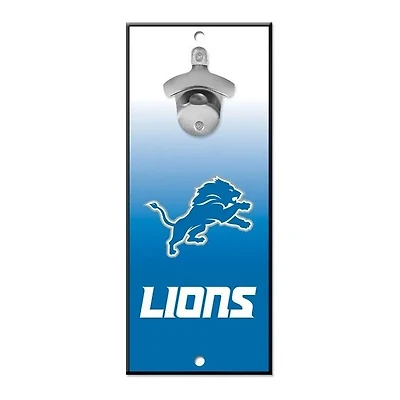 Detroit Lions Bottle Opener Sign 5" x 11"