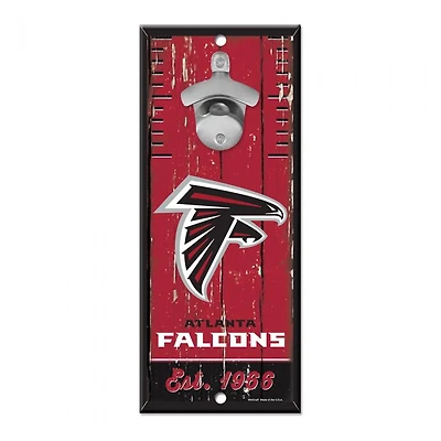 Atlanta Falcons Bottle Opener Sign 5" x 11"