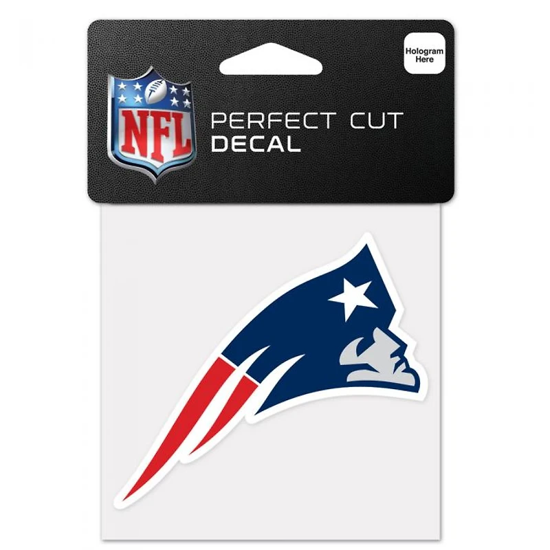 New England Patriots Perfect Cut Colour Decal 4" x 4"