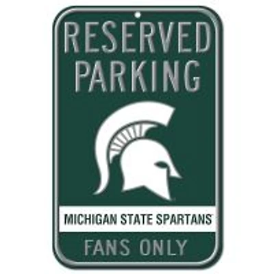 Michigan State Spartans Plastic Sign 11" x 17"