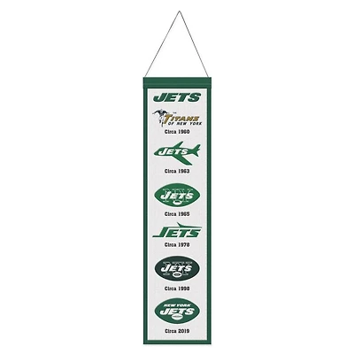 New York Jets Evolution Wool Banner 8" x 32"