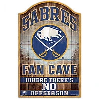 Buffalo Sabres Fan Cave Wood Sign 11" x 17" 1/4" Thick