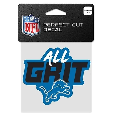 Detroit Lions All Grit Perfect Cut Decal 8" x 8"