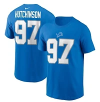 Aidan Hutchinson Detroit Lions Nike Name & Number T-Shirt - Blue