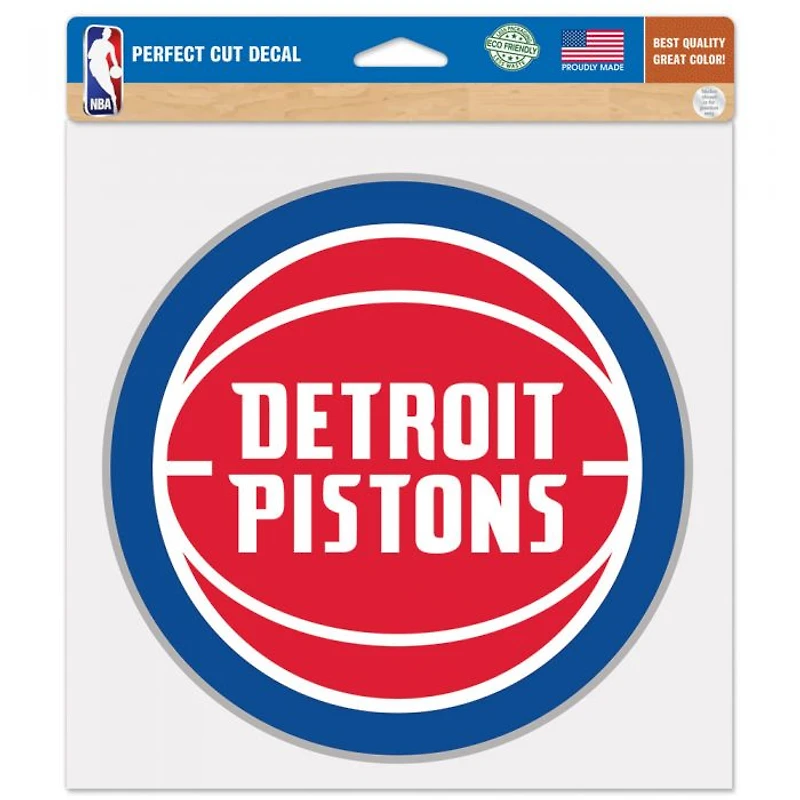 Detroit Pistons Perfect Cut Colour Decal 8" x 8"