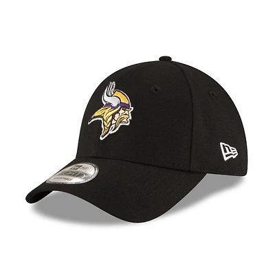 Minnesota Vikings Black with Team Colour 9Forty Adjustable Hat - New Era