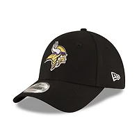 Minnesota Vikings Black with Team Colour 9Forty Adjustable Hat - New Era