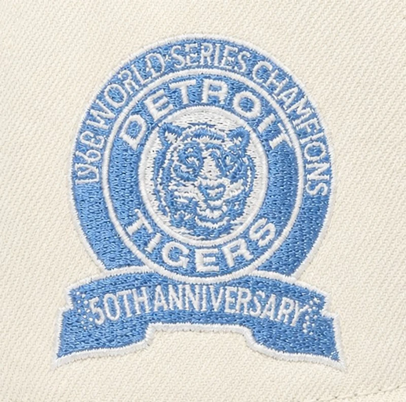 Detroit Tigers Chrome/Sky Blue 1968 World Series Champs Patch 9FIFTY A-Frame Snapback Hat - New Era