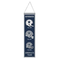 Dallas Cowboys Evolution Wool Banner 8" x 32"