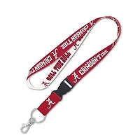 Alabama Crimson Tide Lanyard With Detachable Buckle 1"