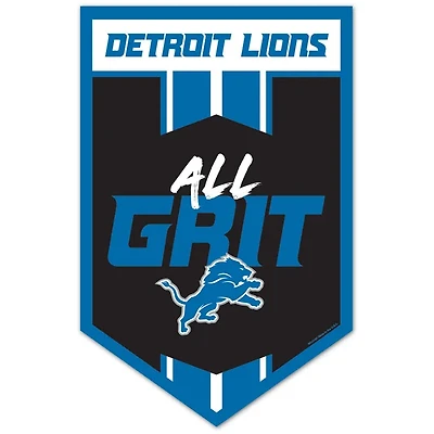 Detroit Lions All Grit Wood Sign 11" x 17" 1/4" Thick